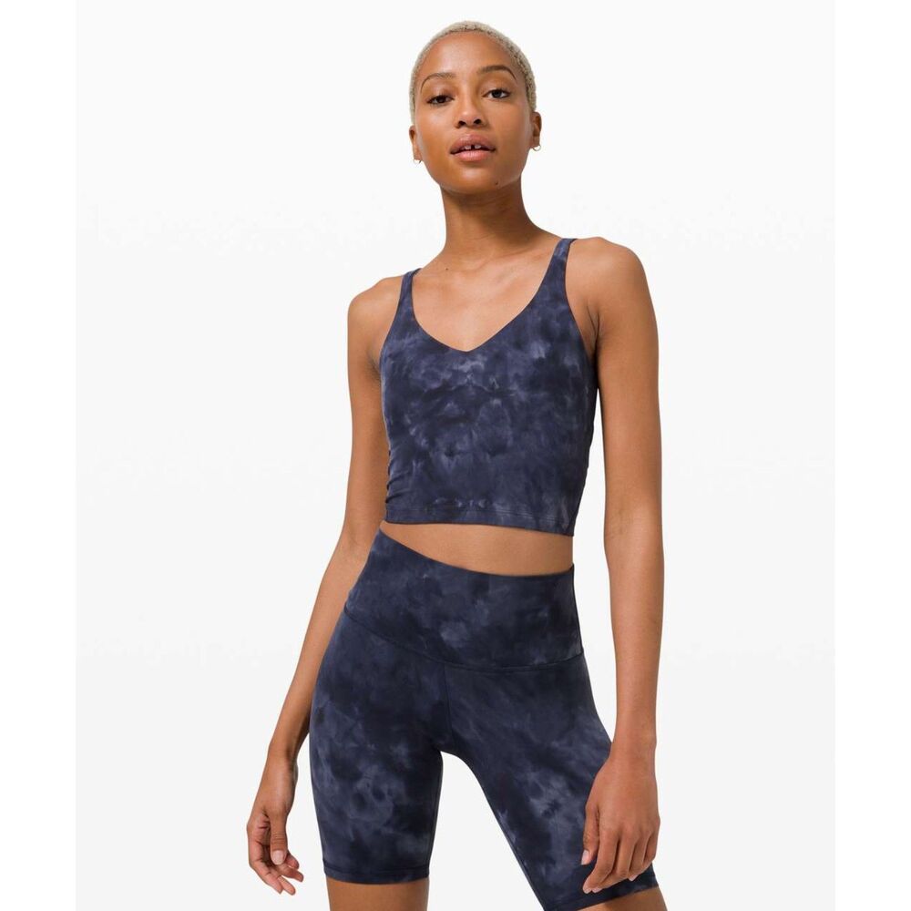 Lululemon Align Tank Athletic Bra Diamond Dye Asphalt Grey True Navy Top